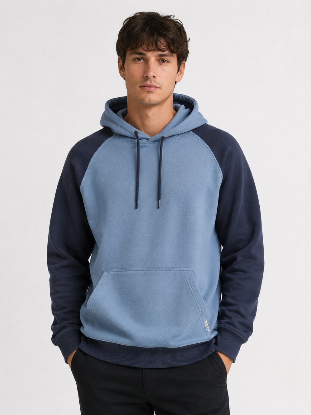 Ascend Two-Tone Slate and Navy Pullover Hoodie